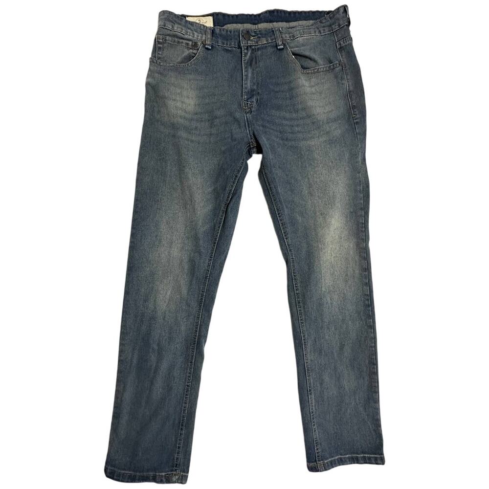 Across The Pond Jeans Mens Size 36 Blue Medium Wash Denim Faded Look Cotton